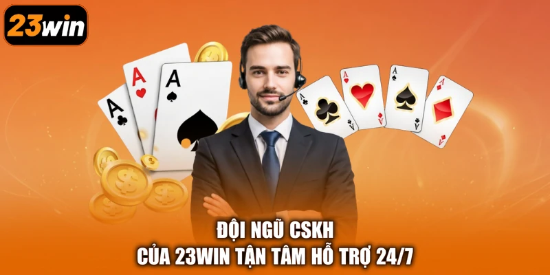 Đội ngũ CSKH của 23Win tận tâm hỗ trợ 24/7