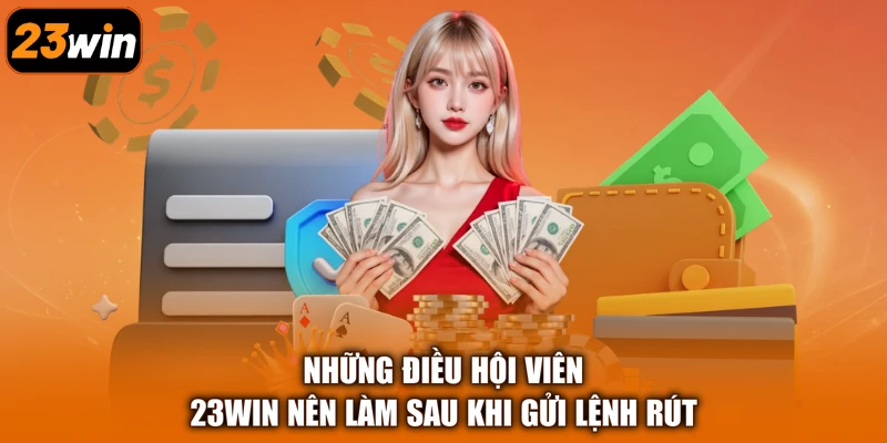Những điều hội viên 23Win nên làm sau khi gửi lệnh rút
